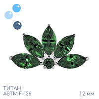 Накрутка-кластер 5K Flower Green 1.2 мм
